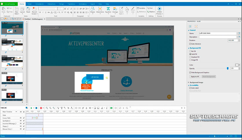 Características de ActivePresenter Professional