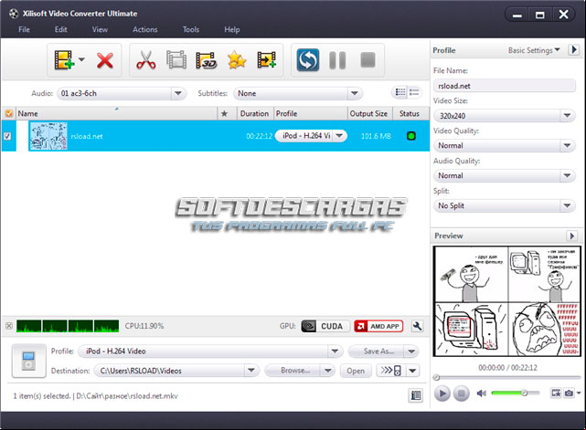 Características de Xilisoft Video Converter Ultimate