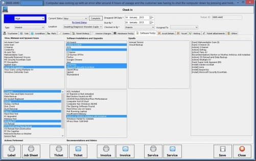 Computer Repair Shop Software