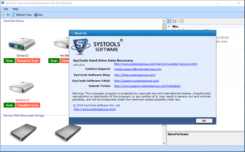 SysTools Hard Drive Data Recovery 11.0.0.0 Versión Full