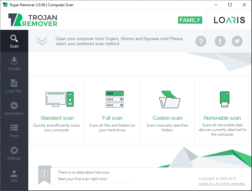Características de Loaris Trojan Remover 3