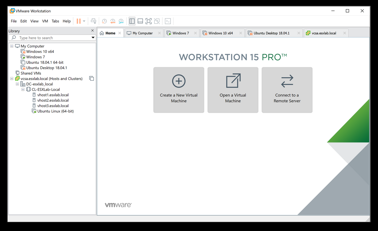 Características principales VMware Workstation Player 15.5.5