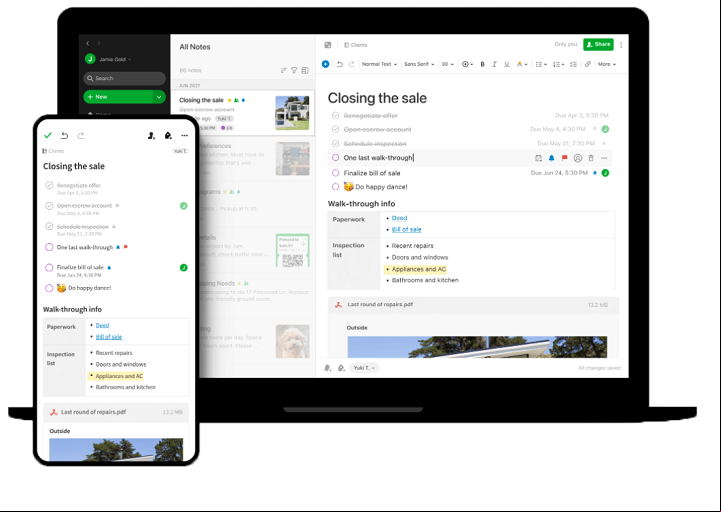 Caracteristicas Evernote 10.17.8.2809