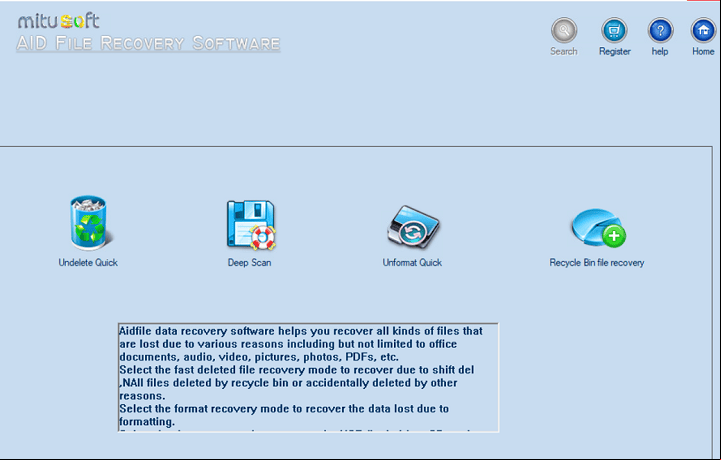 Caracteristicas Aidfile Recovery Software