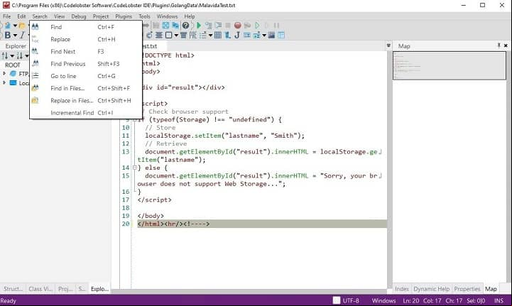 Caracteristicas de CodeLobster IDE Professional