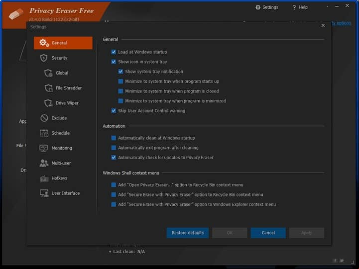 Caracteristicas de Privacy Eraser Pro