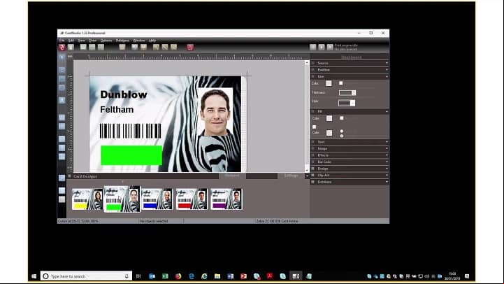 Caracteristicas de Zebra CardStudio Professional